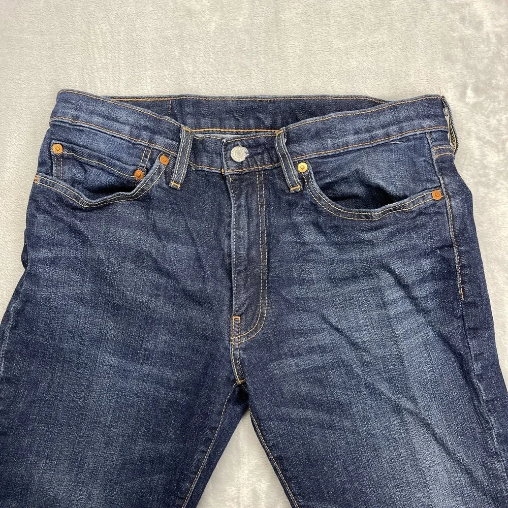 Levi's 511 Jeans Mens 34x32 Blue Denim Stretch‎ Dark Wash Red Tab Straight Leg